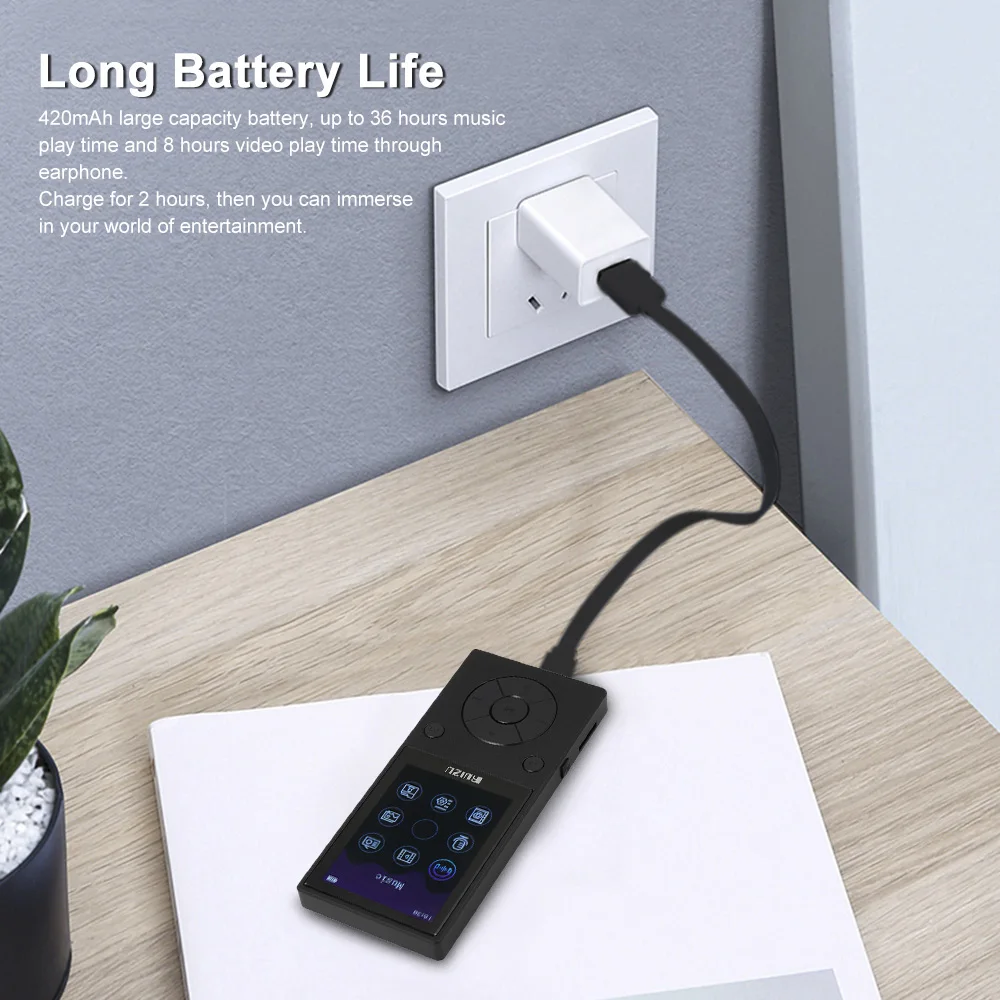 Mp3 плеер D11 8 ГБ Bluetooth MP3 музыкальный FM радио диктофон слот для tf карты 3 5 мм наушники
