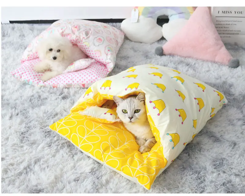 Домашнее животное Кошка Собака Кровать Дом зима Fodable круглая кровать кошка спальный коврик Конура гнездо для собак домашнее животное подушка котенок гнездо товары для домашних животных