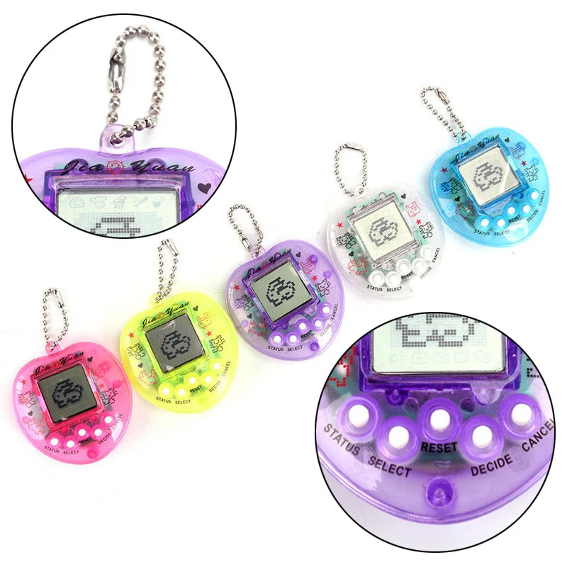 

50pcs/lot Transparen Electronic Pets Tamagotchi 90S Nostalgic 49 Pets In One Virtual Cyber Digital Pet Toys Pixel Funny Play Toy