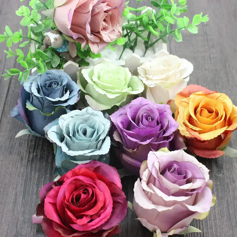 

9cm/10pcs,Simulated rose DIY wreath material retro Camellia artificial tiny flowers home outdoor fall wedding table decoration