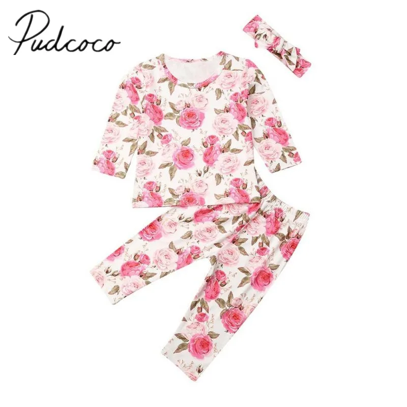 3 шт./комплект футболка и леггинсы для новорожденных девочек|Комплекты одежды