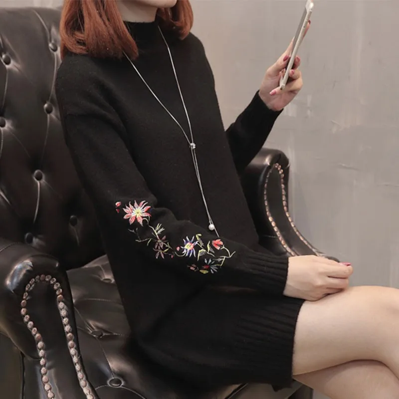 Женский утепленный свитер с высоким воротником новинка женский зимний модное