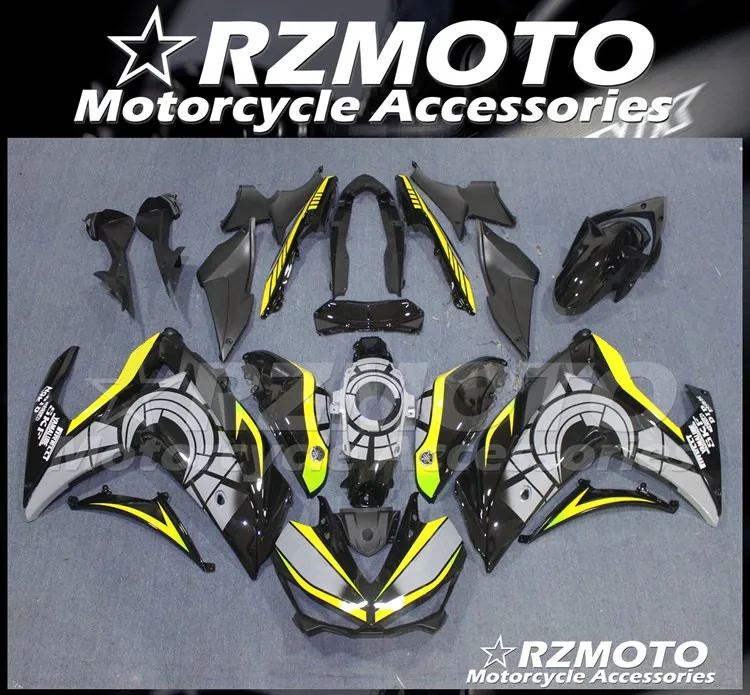 

New ABS Motorcycle Complete Fairings kit Fit for YAMAHA YZF R3 R25 2015 2016 2017 15 16 17 Bodywork set gray yellow