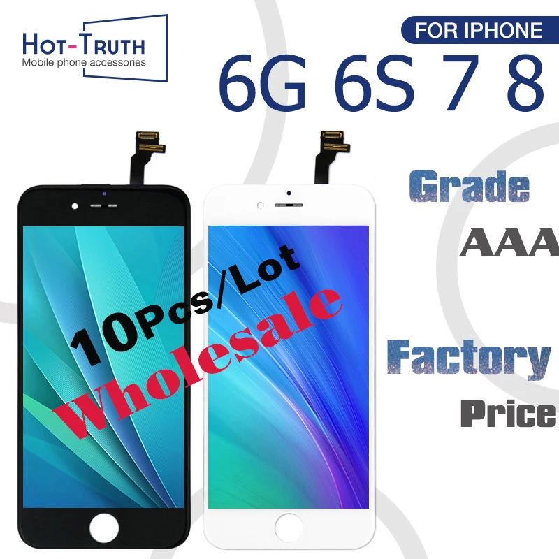 10 шт./лот ЖК экран для iPhone 6 6S 7 8 дисплей 3D сенсорный в сборе дигитайзер AAA +++ Замена