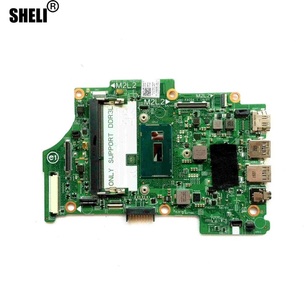 7166J DDR3L материнская плата 13321 1 8X6G1 w/ i5 5200U 2 20 ГГц Процессор для Inspiron 13 7352 / 15 7558