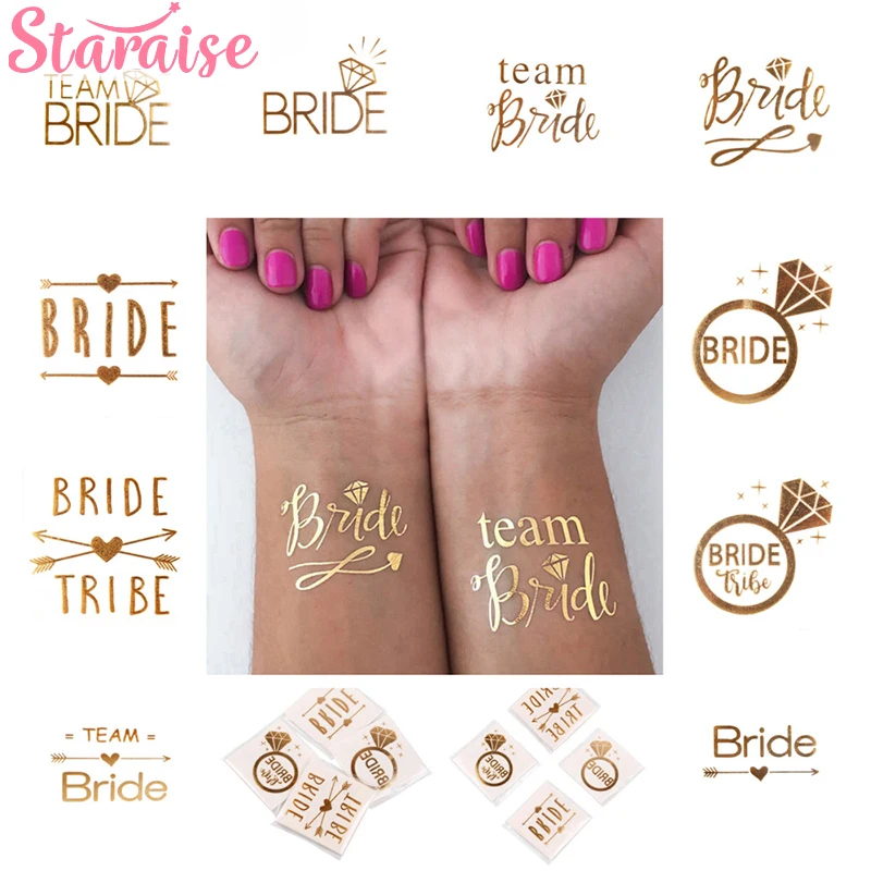 

Staraise Tattoo Sticker Bride To Team Be Bachelorette Party Bridal Shower Wedding Party Decoration Bride Hen Party Accessories
