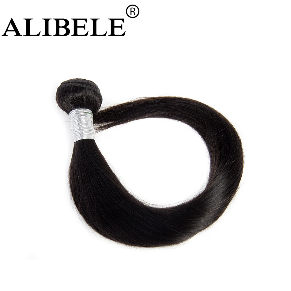Alibele, перуанские прямые волосы, 3 пряди, с фронтальным закрытием, Remy человеческие волосы, 13x4, предварительно выщипанные, фронтальные волосы с пучком