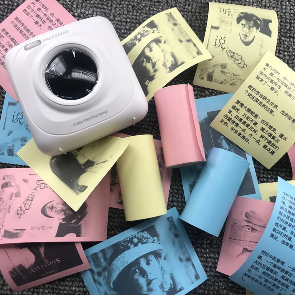 

Printable Sticker Paper Roll Self-Adhesive Thermal Paper for PeriPage A6 Thermal Printer PAPERANG P1/P2 Mini Photo Printer