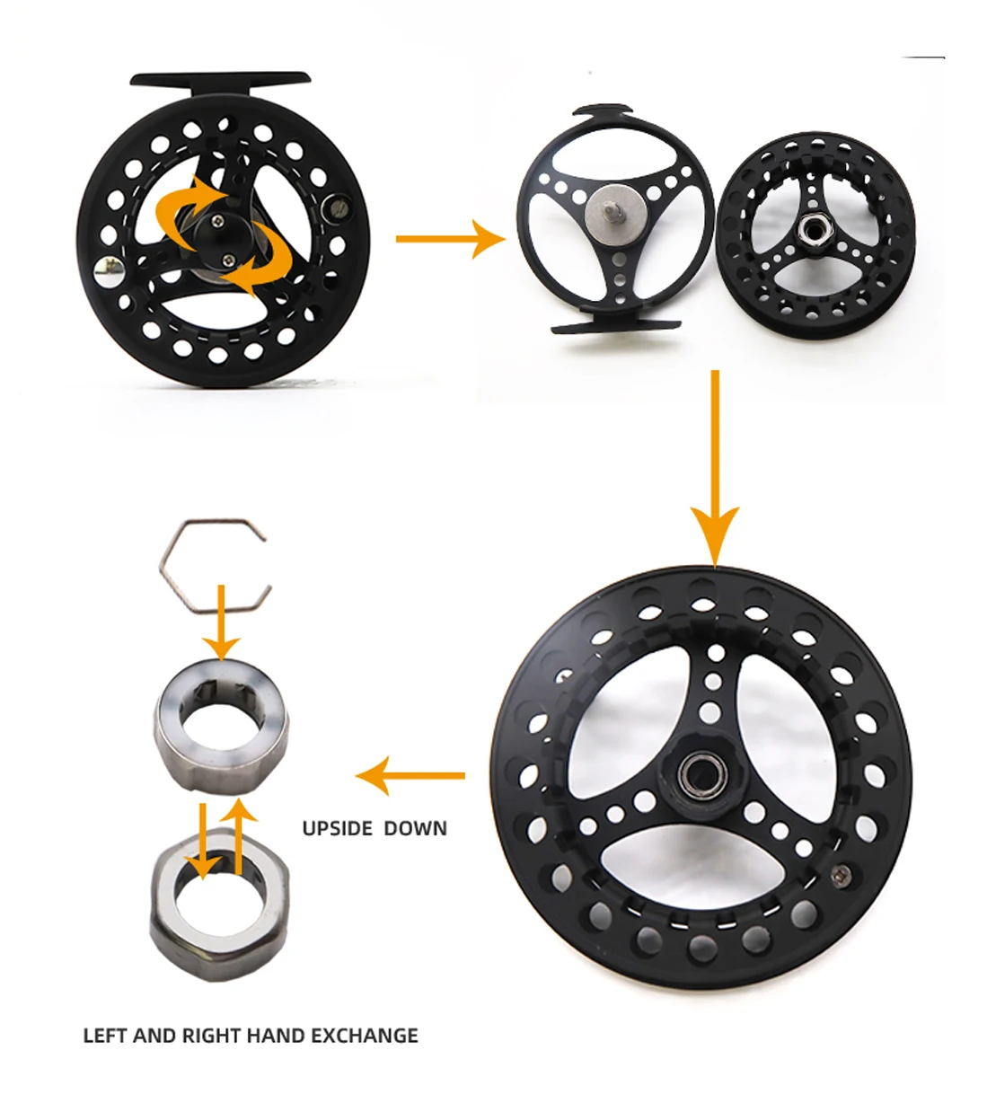 

Fishing Tools Fly Reel with Line Combo Aluminum Large Arbor Fly Fishing Reels and Weight Forward Fly Line Combo