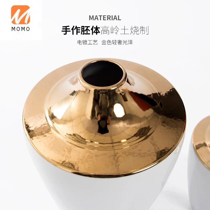 

Geometric Layered Ceramic Flowerpot Vase Decoration Nordic Light Luxury Model Room Sales Office Entrance Ornament TZ