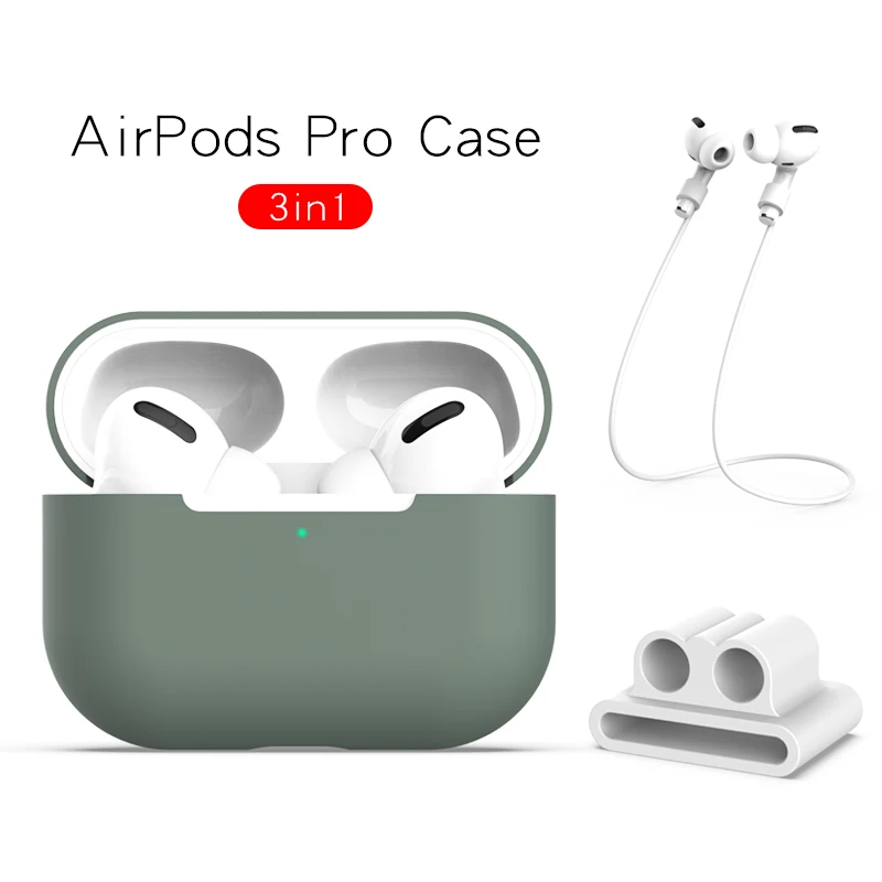 3 в 1 наушники Мягкий силиконовый чехол для Apple Airpods Pro Air Pods Airpodspro Bluetooth