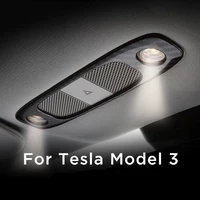 for tesla model 3 car front and rear reading lights frame abs carbon fiber interior decorative stickers car auto accessories