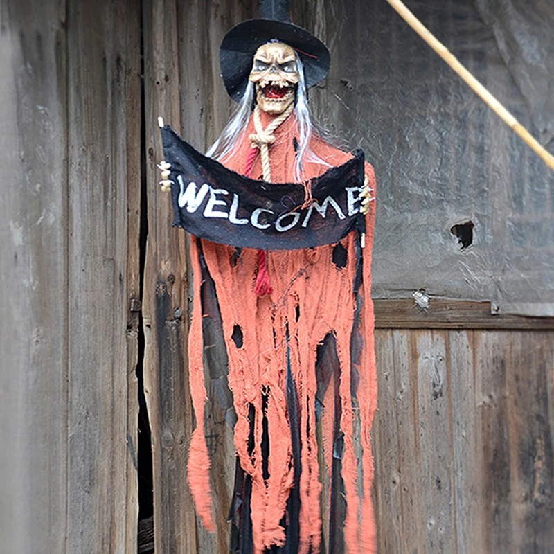 Декоративная подвеска на Хэллоуин украшение с электрическим скелетом призраком