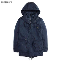 serige park mens long windbreakers for winter mans militiri jacket very warm with hat for boy witner big size winter clothes