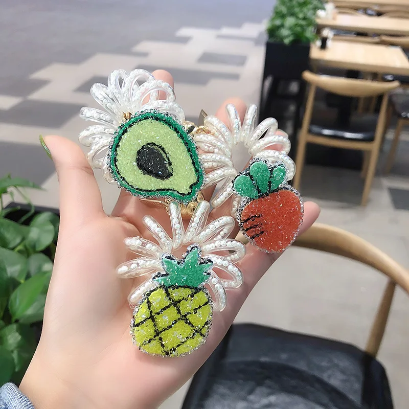 

Telephone Wire Elastic Cartoon Hair Band Rope Transparent Rubber Bands Scrunchies Ponytail Holder Gum For Women Girls Hair Tie