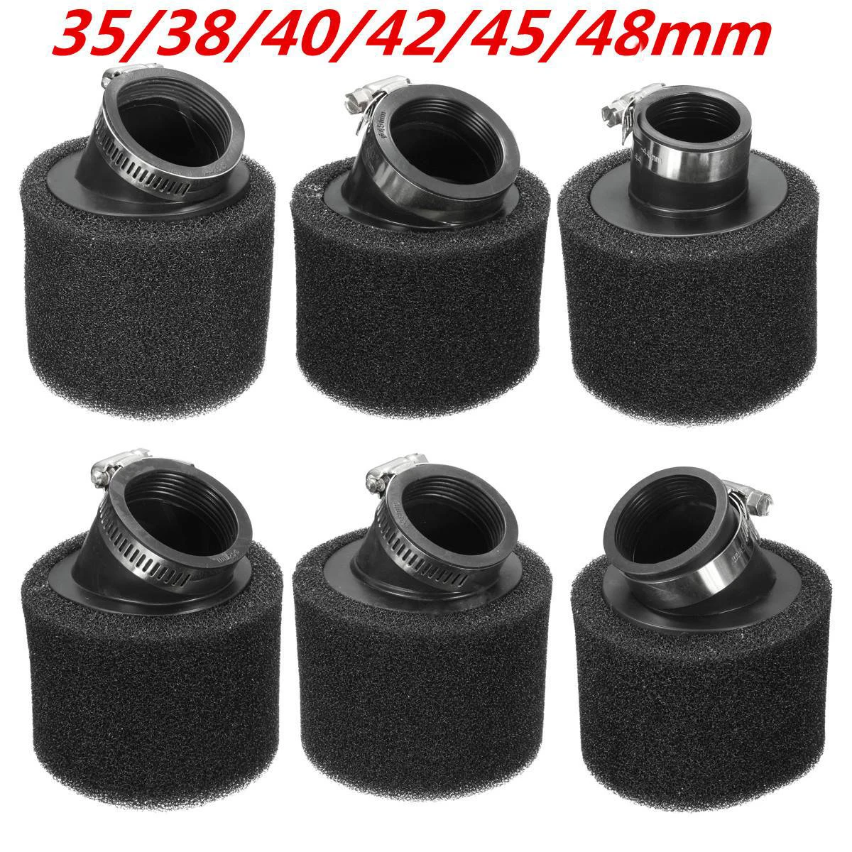 

Black Sponge Foam Air Filter For 200 250 300Cc Motorcycle Snowmobile Atv