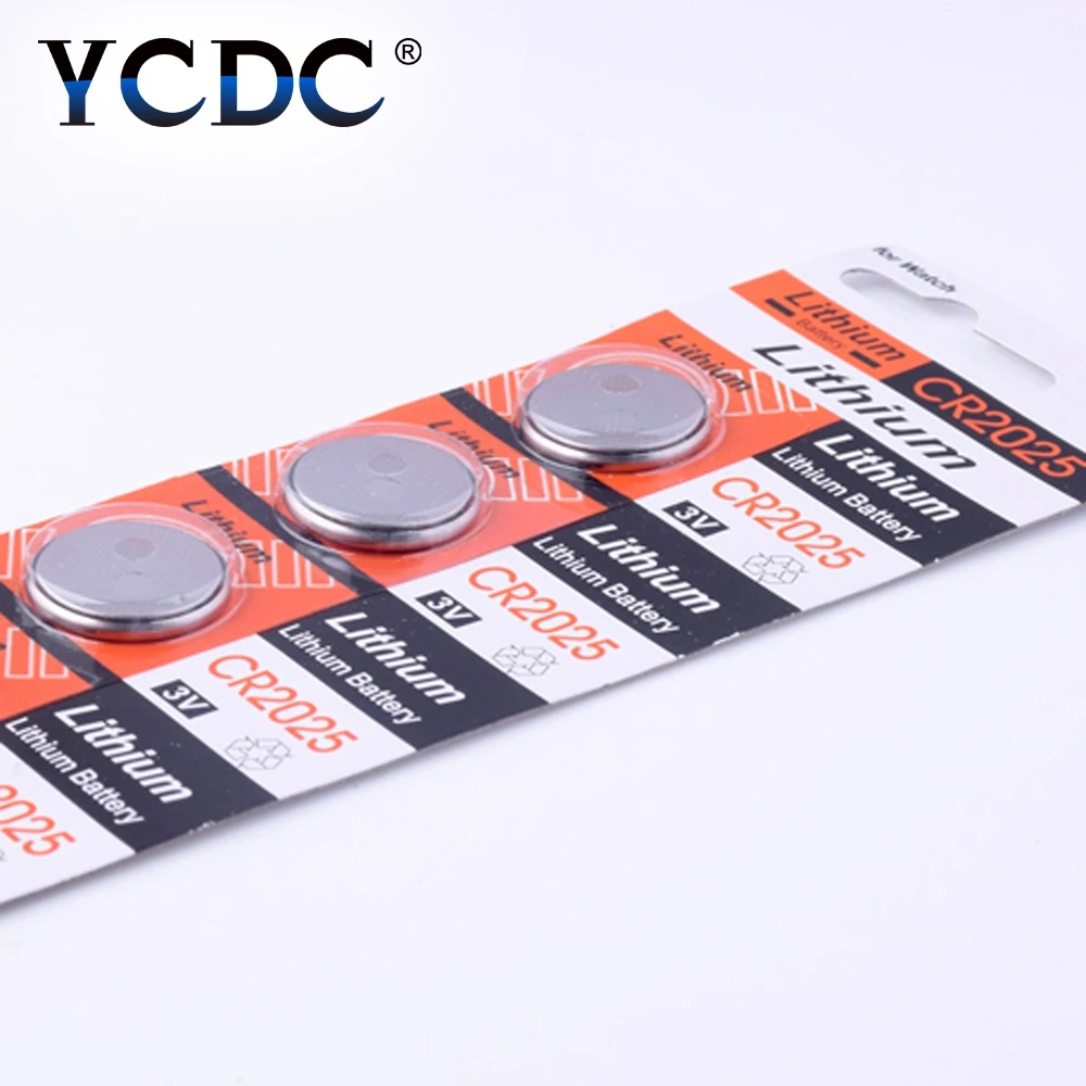 CR2025 5шт./упак. кнопочные батареи DL2025 BR2025 KCR2025 Cell Coin литиевая батарея 3V CR 2025 для