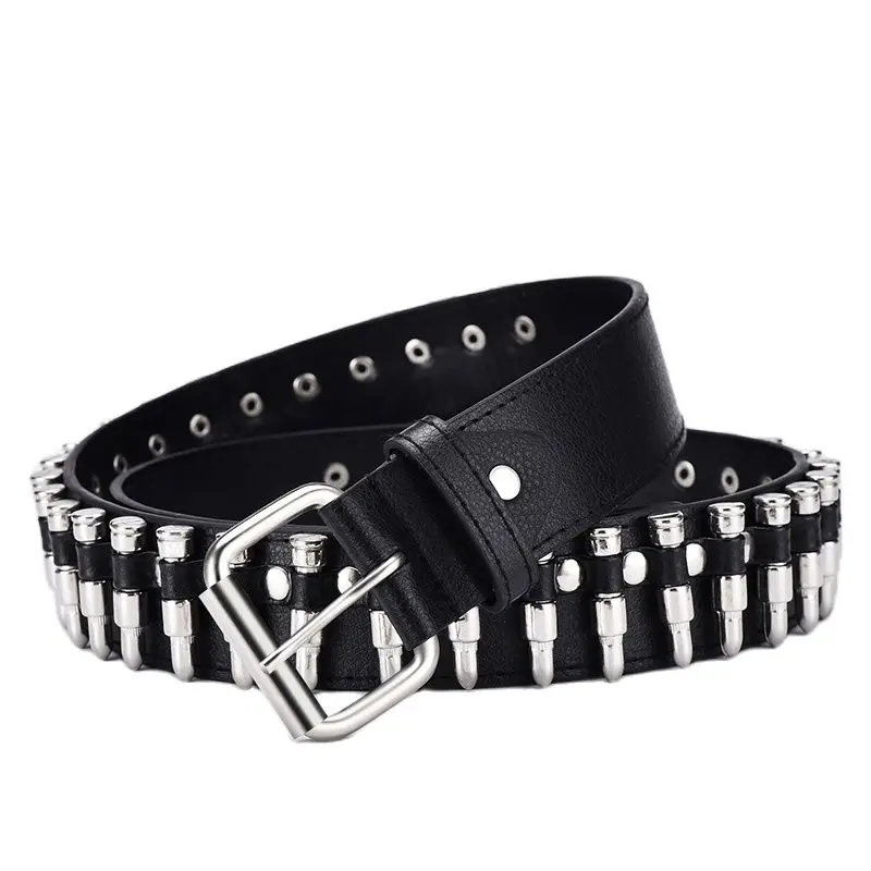 

Garment Studed Rivet Bullet Belt Style Fashion Decoration Goth Jeans Steam Punk Rock Show Waist Parts Belts Apparel Accessories