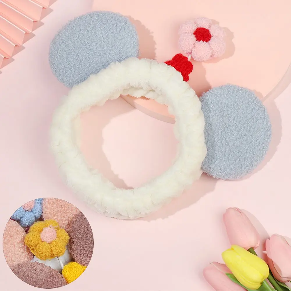 

Accessories Plush Headband Hair Band Wash Face Headband Cartoon Three-dimensional Hairband Ears Small Flower Hairband