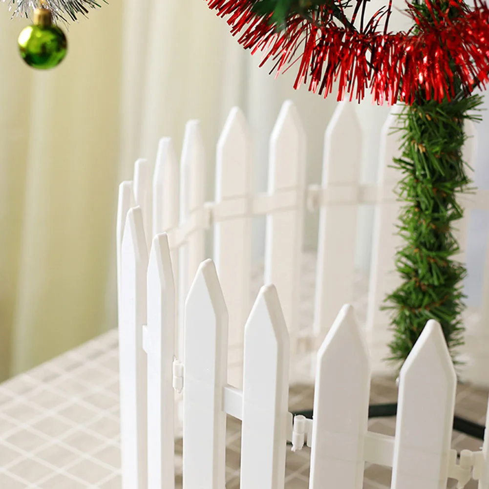 20pcs Home Fence Anti-UV Tree Christmas Pastoral White Decoration Plastic Ornaments