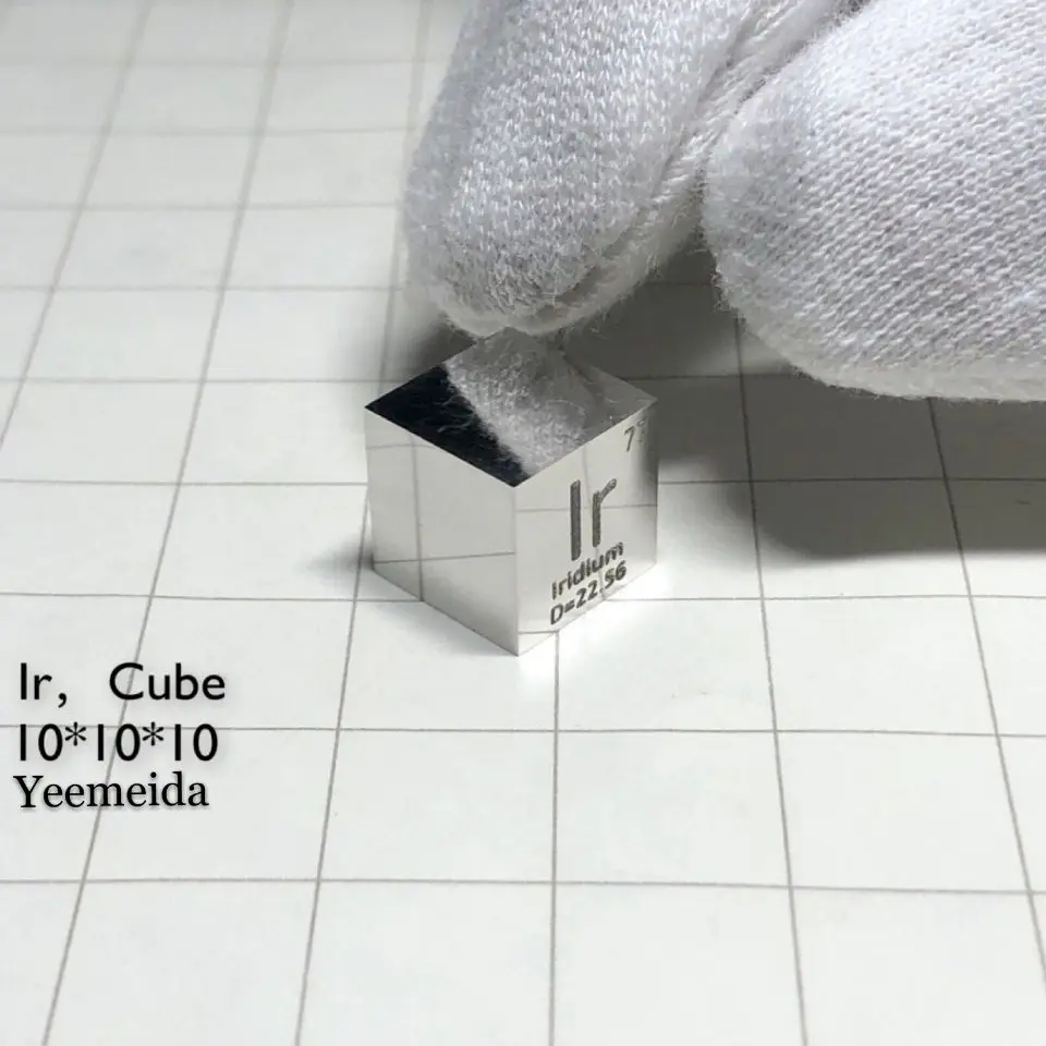 10mm Mirror Polished Metal Iridium Cube Periodic Table Of Elements Ir 9995 Double-Sided Engraved | Обустройство дома