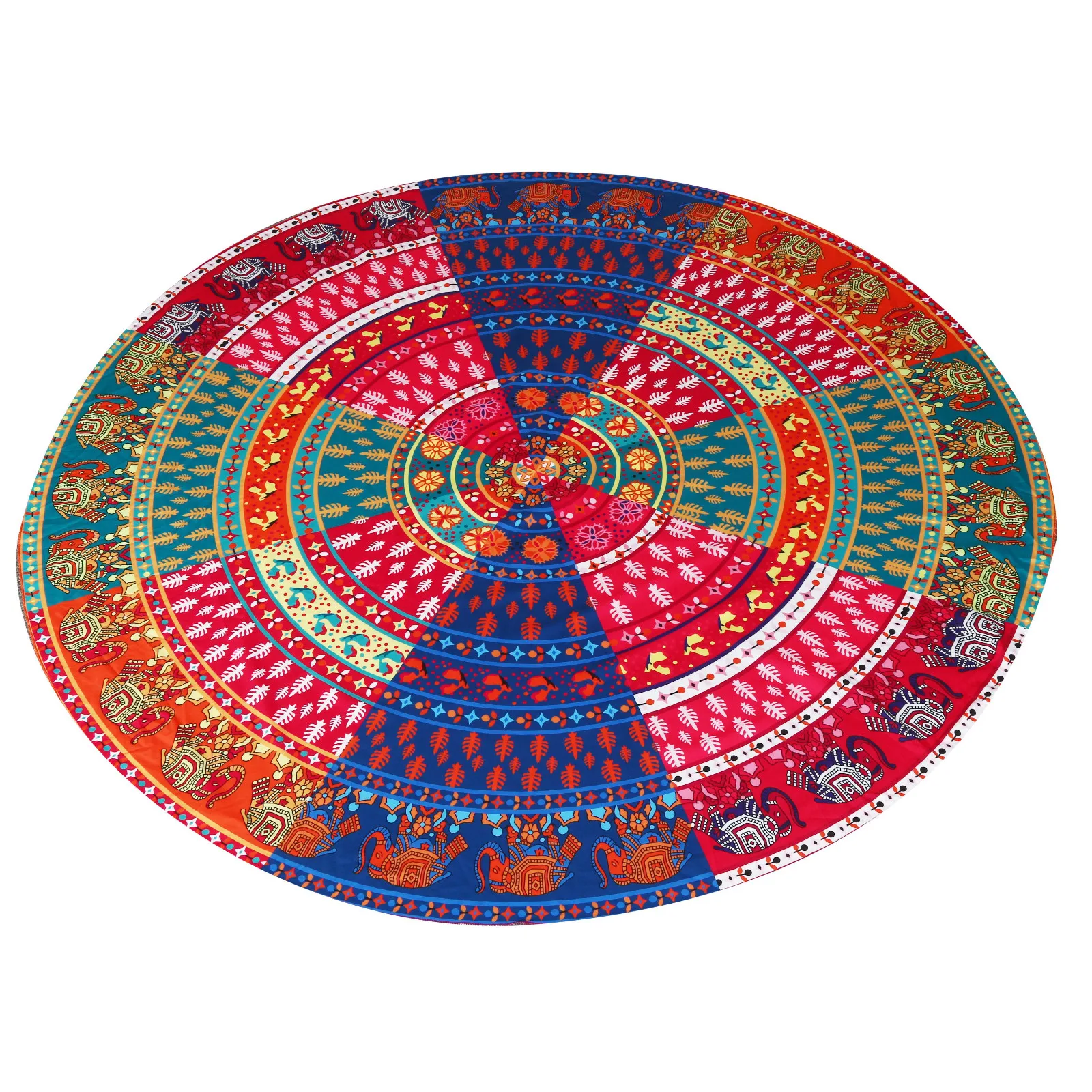 Круглый Гобелен в стиле хиппи пляжное покрывало круглое полотенце виде мандалы