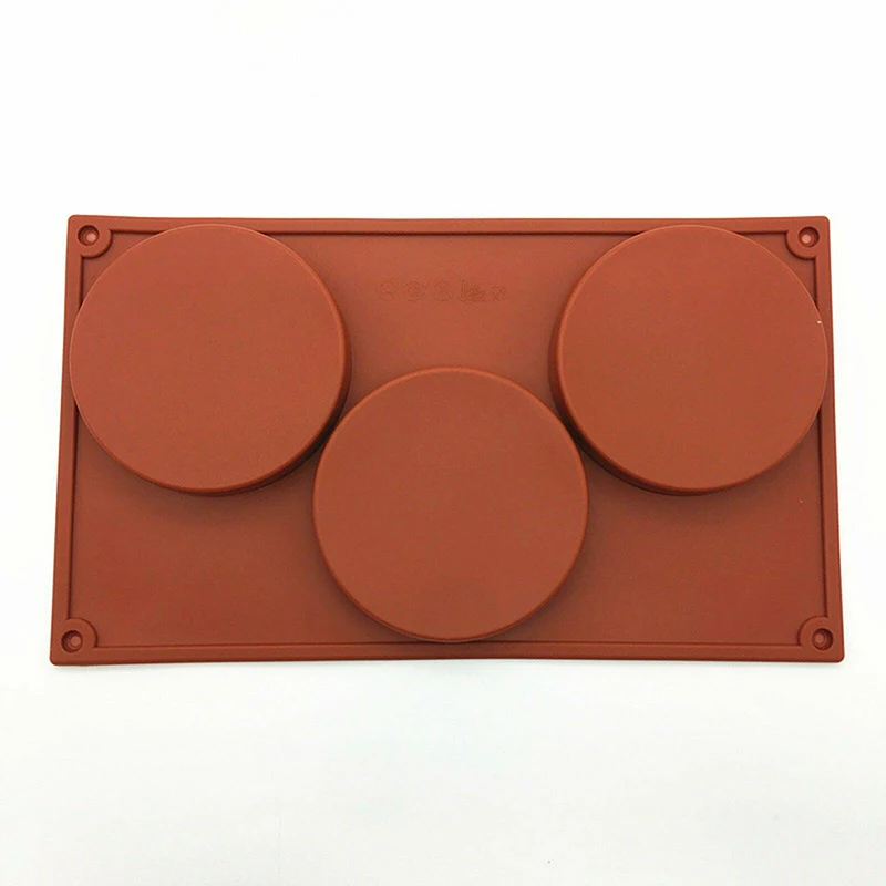 Форма для торта с 3 круглыми полостями форма выпечки шоколадного десерта пирога