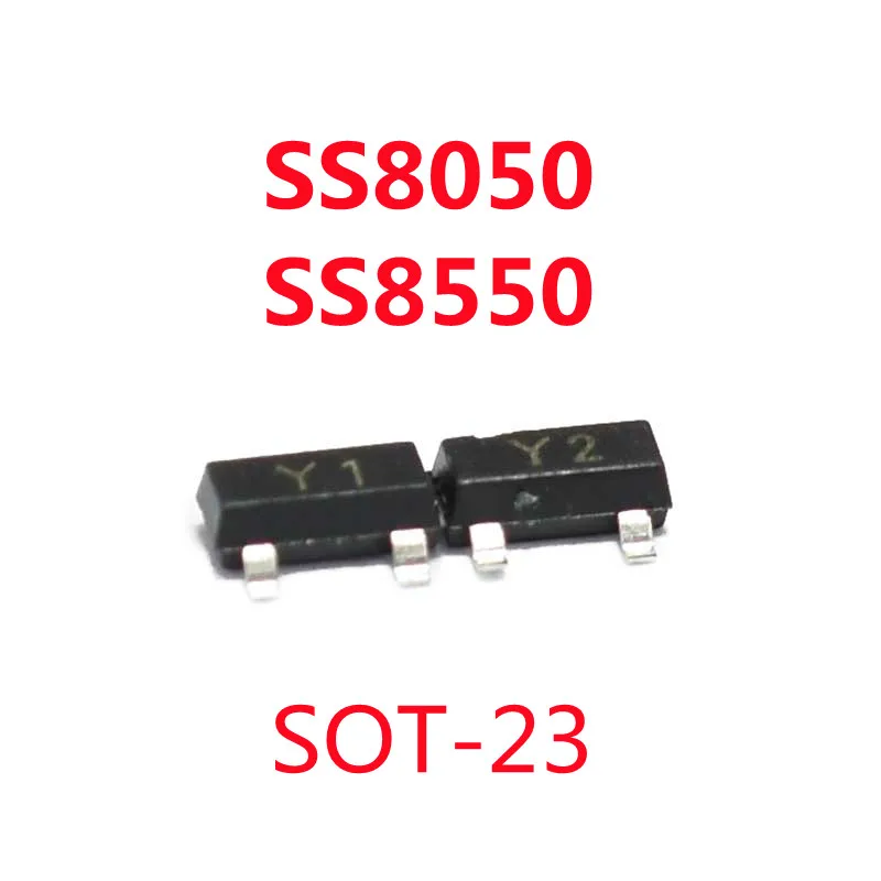 50 шт. S8050 J3Y S8550 2TY SS8050 Y1 SS8550 Y2 SOT-23 SMD транзистор |