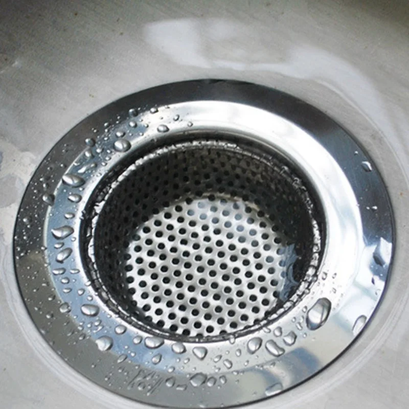 

2019 Kitchen Sink Strainer Drain Hole Filter Trap Metal Sink Strainer Stainless Steel Bath Sink Drain Waste Screen