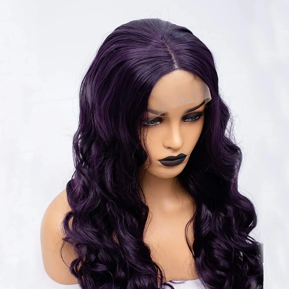 Женский парик из синтетического кружева Charisma темно фиолетовый термостойкий с