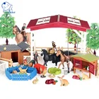 Моделирование фермы, зоопарк, животные, фермер, собака, курица, лошадь, кролик, экшн-фигурка, набор животных для птицы, миниатюрная модель из ПВХ, игрушка, подарки для детей