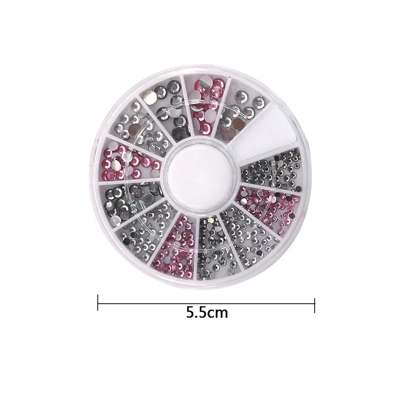 1 коробка розового и белого цвета усеяны искусственными драгоценными камнями Для