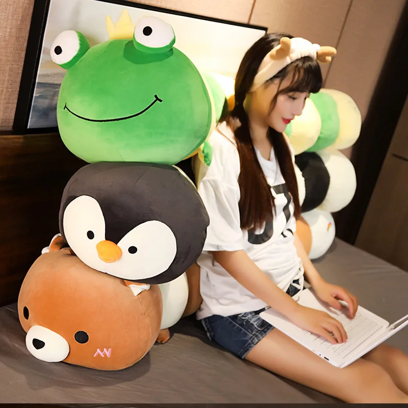 

Cute Soft Long Frog Pillow Plush Toys Stuffed Office Pillow Bed Deer Sleep Pillow Home Decor Gift Doll For Kids Girl