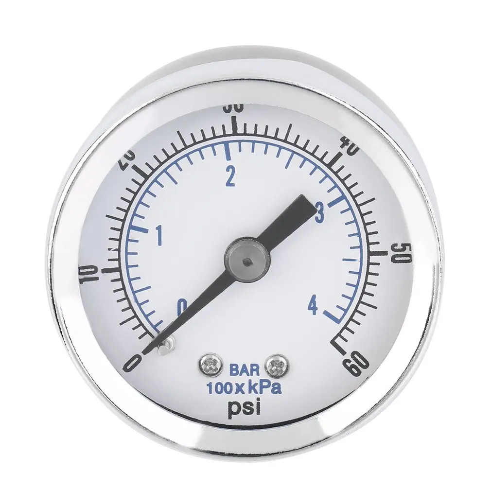 Hydraulic Gauge Manometer Pressure Tester 0-60psi Back Mount 1.5