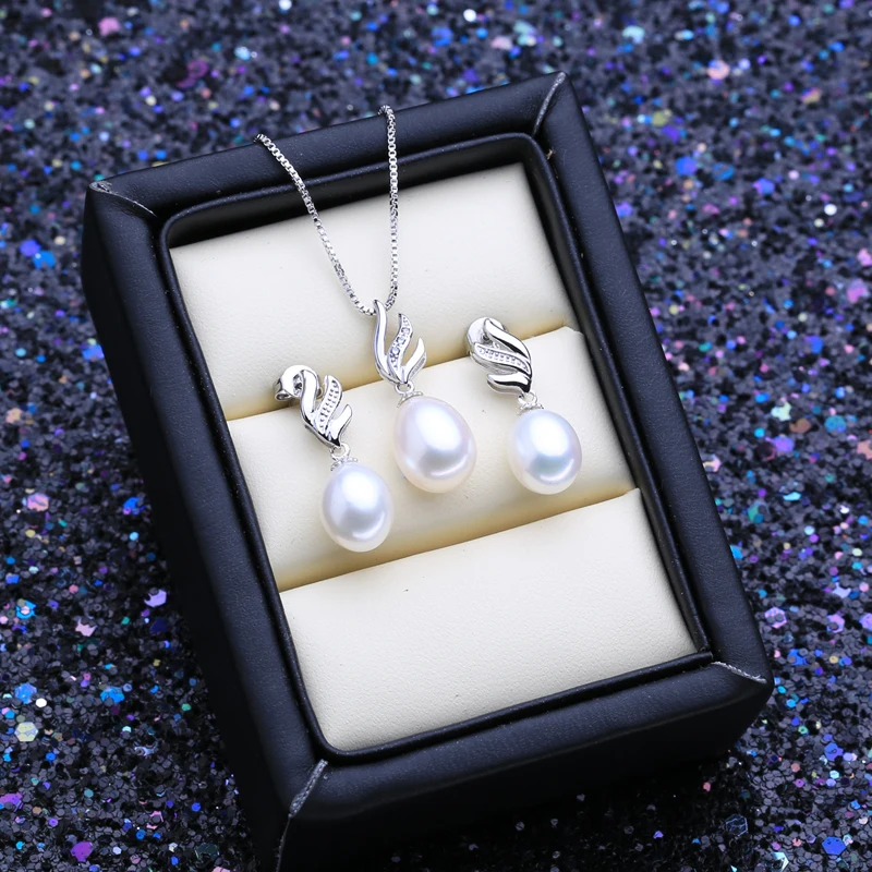 Женский комплект из колье и серёг серебра 925 пробы | Украшения аксессуары