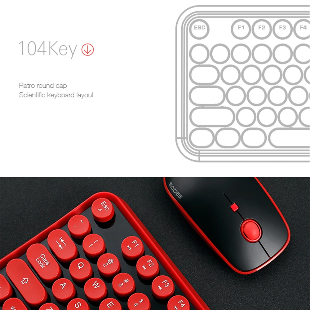2 4G Беспроводная игровая клавиатура набор мышей для Macbook компьютерные геймерские