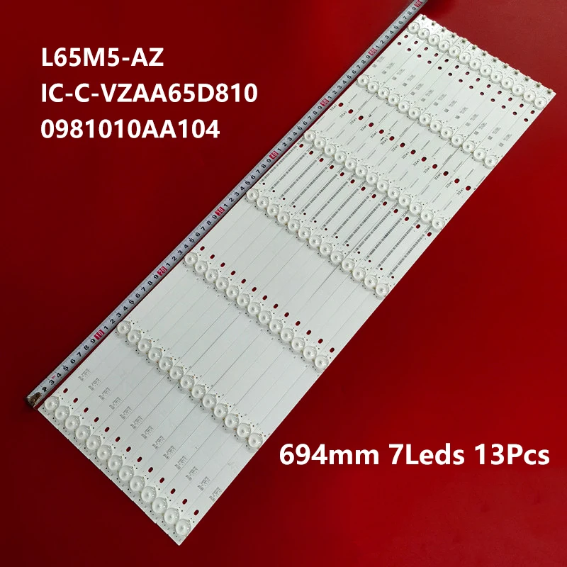 

13 шт./компл. 7 светильник светодиодный подсветка полосы для L65M5-AZ IC-C-VZAA65D810 0981010AA104 с сенсорным экраном MI65TV