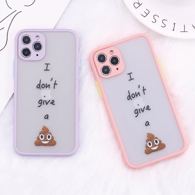 

Funny Letter Quote Camera Protection Bumper Phone Cases For iPhone 11 Pro Max XR XS Max X 8 7 6 Plus Matte Shockproof Back Cover