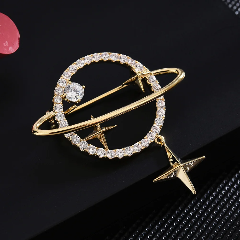 

Bad Guy Gold Star Ring Zircon Brooch Pin for Women's Brooch Jewelry Clothes Scarf Buckle Garment Accessories Fine Jewelry Gifts