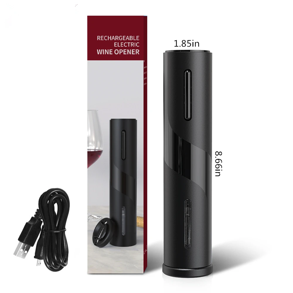 

Electric Wine Corkscrew USB Charging Automatic Red Wine Bottle Opener with Foil Cutter Gifts for Wine Lovers Kitchen Accessories