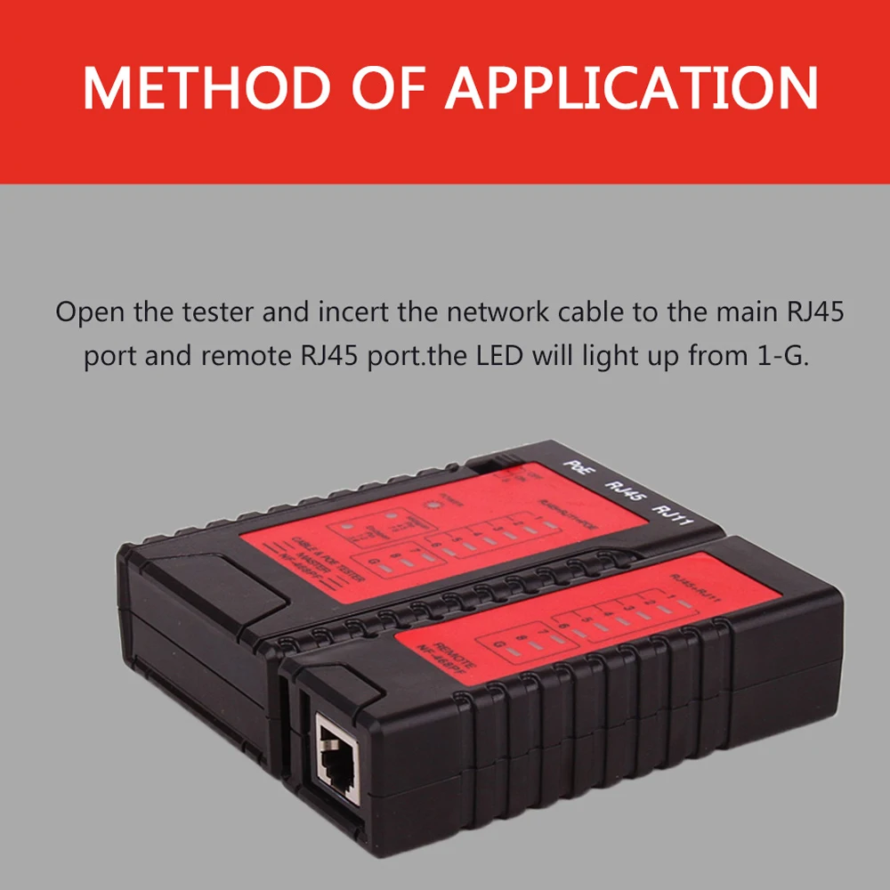 NF-468PF RJ45 RJ11 PoE Switch Tester Network Cable for Ethernet LAN Landline Phone Wire Testing Tool | Инструменты