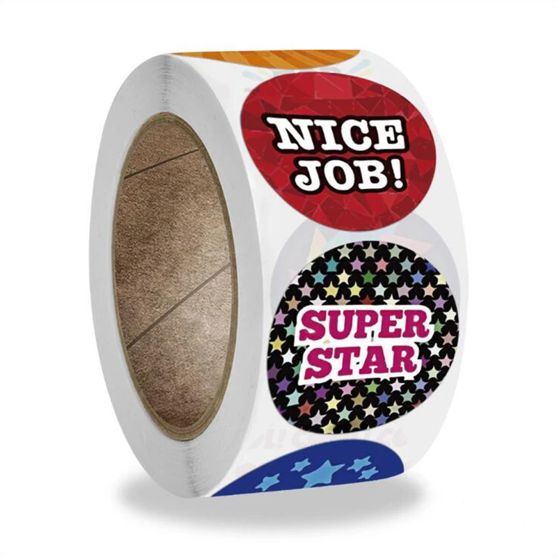 

500PCS Superstar Thank You Stickers for Kids Adhesive Labels Seal Decoration Scrapbook Stickers Sealing Stationery Supply