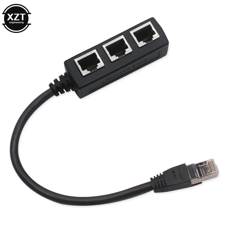 RJ45 Сплиттер 1 папа до 2/3 мама порты rj45 адаптер кабель Ethernet сеть LAN разъем