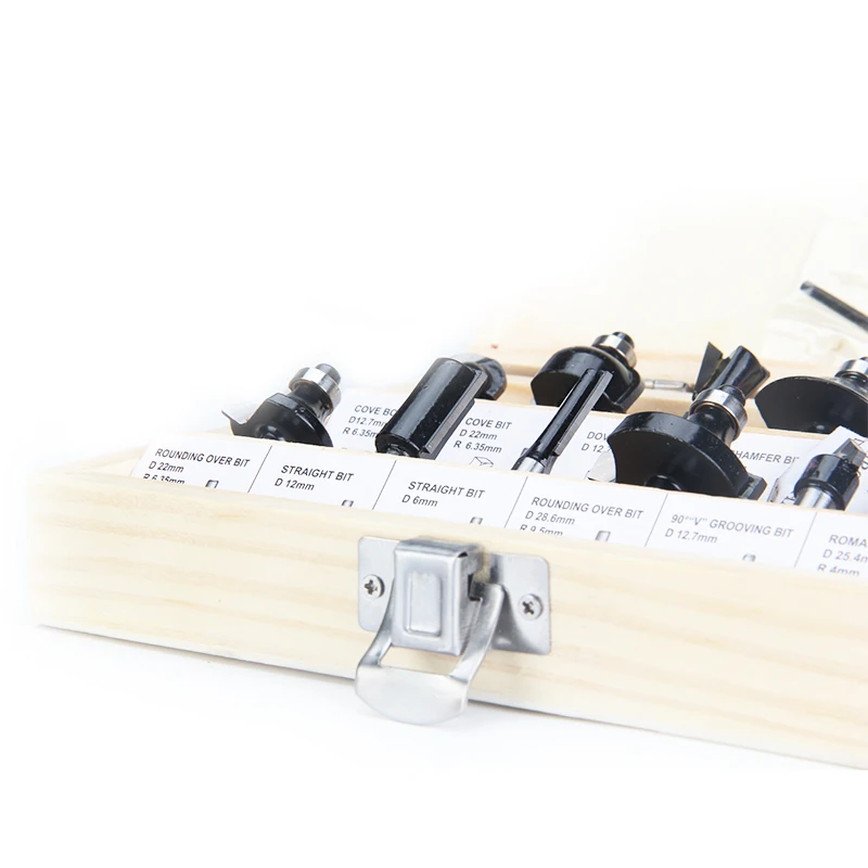 12pcs 6mm wood box FivePears 12 шт. 6 мм фрезы Набор Профессиональный хвостовик вольфрам карбид фрезы Набор с Деревянный чехол для дерева - Длина режущей кромки: 12pcs 6mm wood box