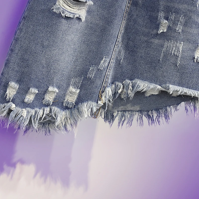 

Plus Size Women Summer High Waist Skirts Jeans Korean Style Denim Skirt Loose Casual Ladies New Arrival Fashion Femme Skirt 2021