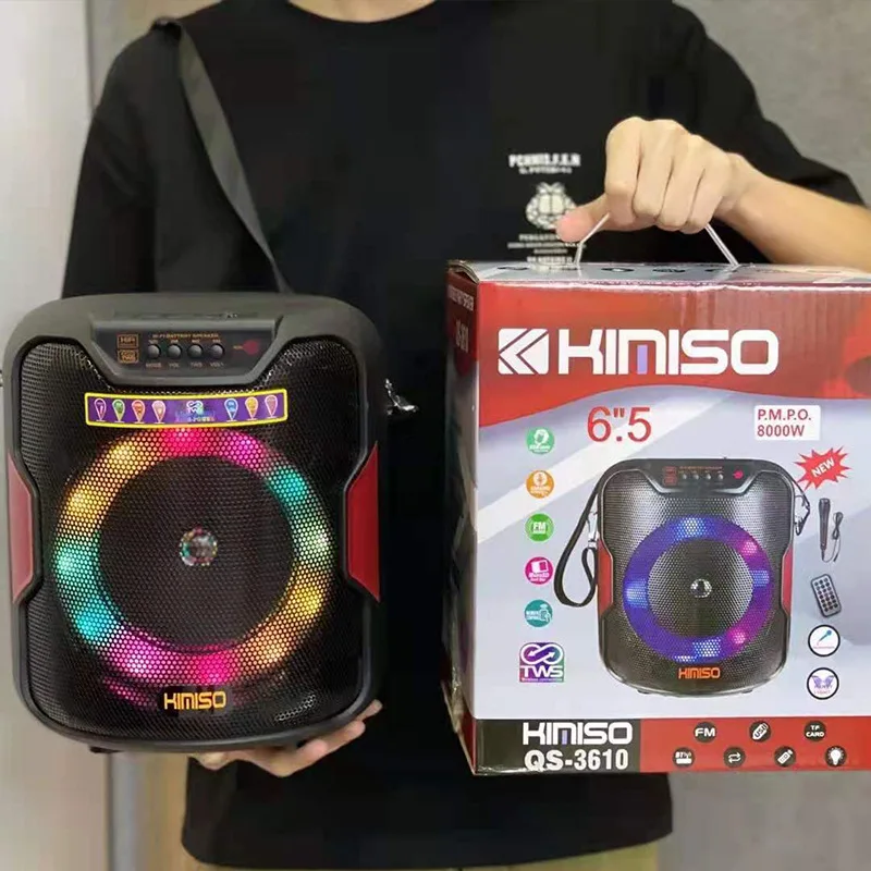 

QS-3610 Portable Bluetooth Speaker Karaoke High Power Square Dance Music Speaker 3D Stereo Subwoofer Support TF Card FM Radio