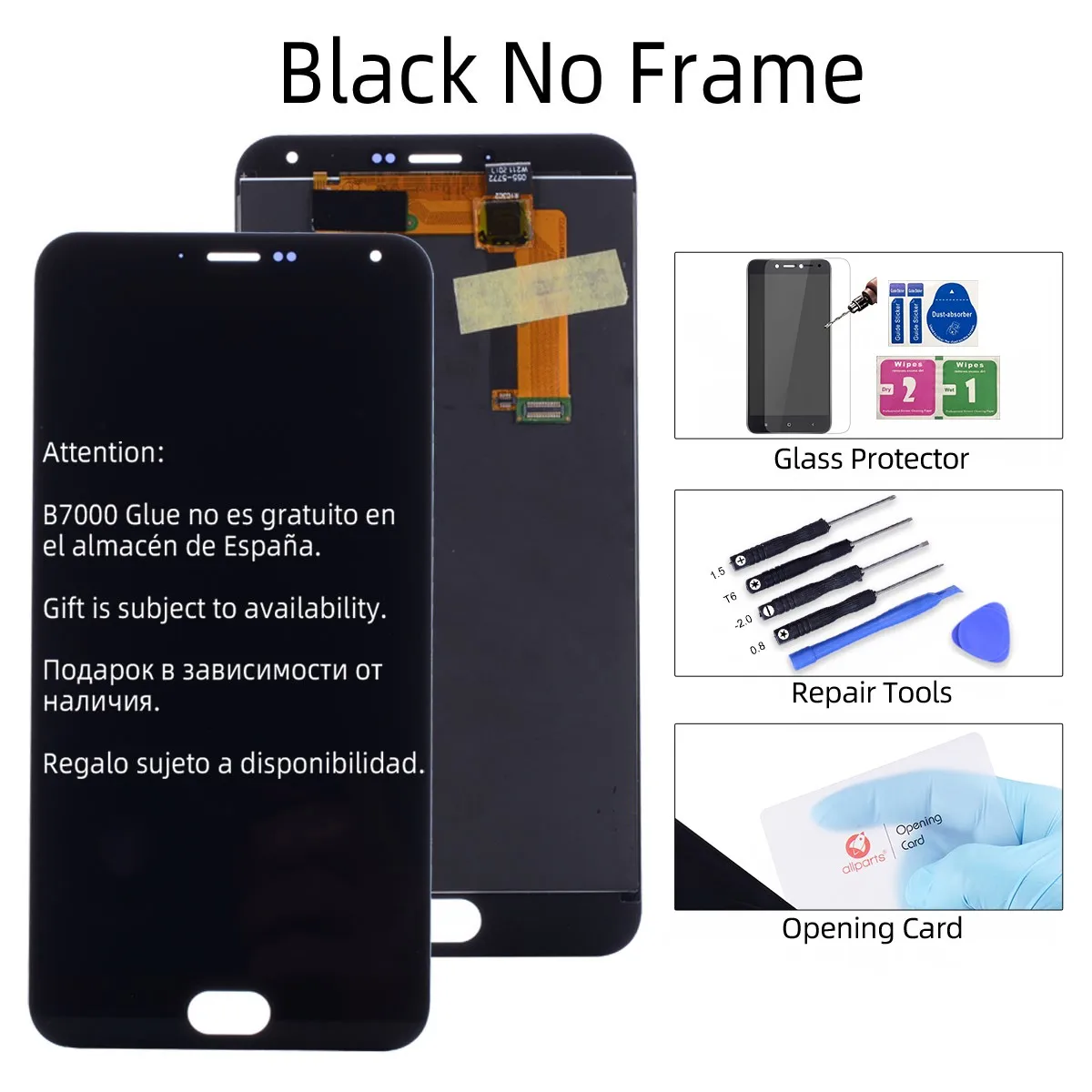 Black No Frame Дисплей для MEIZU M2 Note в сборе с тачскрином на рамке 5.5'' черный - Цвет: Black No Frame