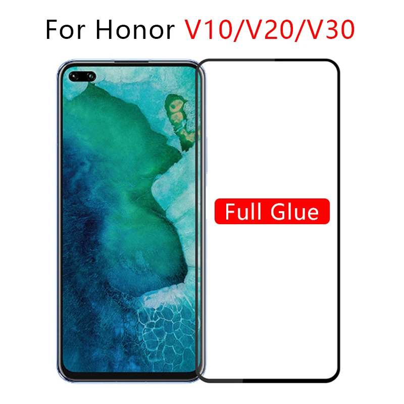Чехол для honor v30 pro v20 v10 защитное покрытие из закаленного стекла huawei view v 30 20 10 view30
