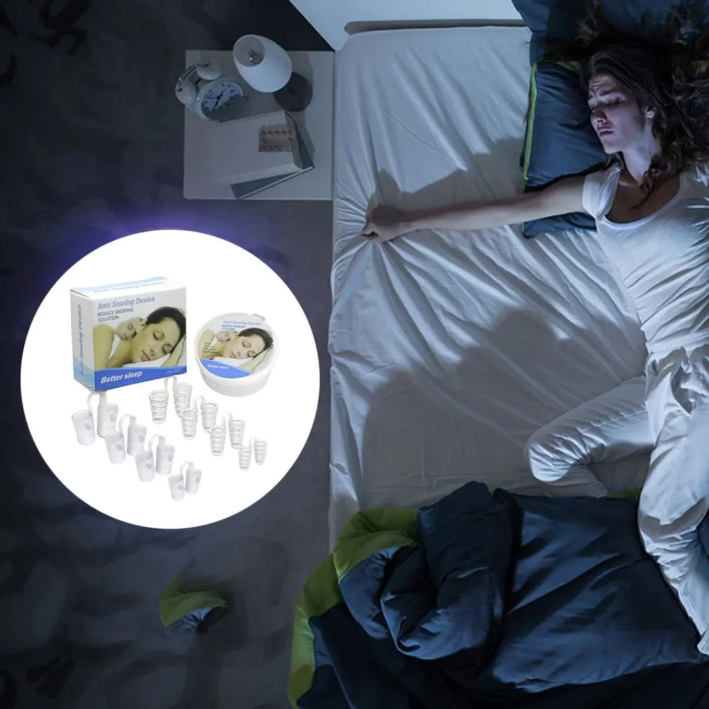 

Snore Prevention Kit Household Silicone Snoring Stopper 8Pcs Pack 4 Hollow & 4 Solid Silicone Snoring Stopper