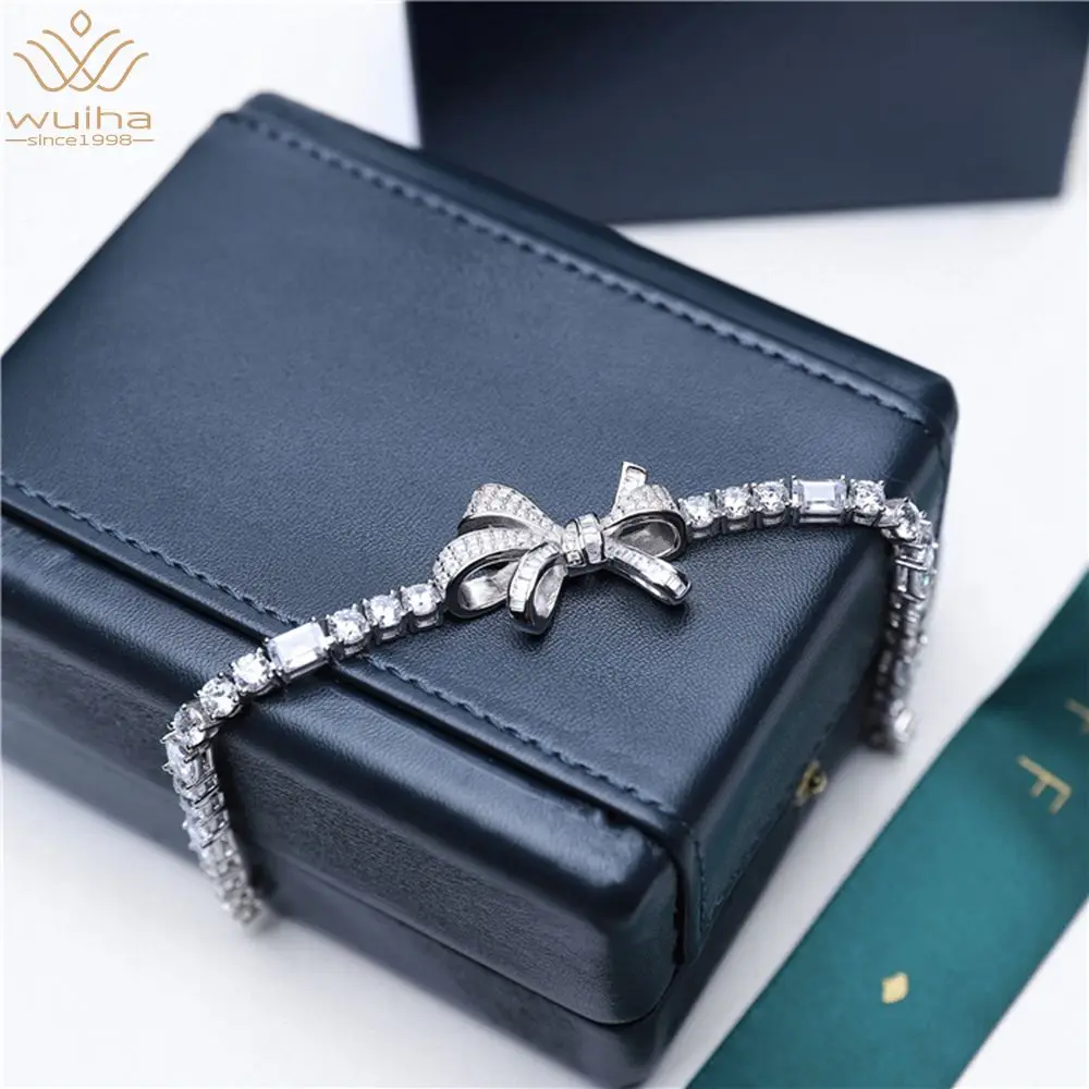 

Высококачественный твердый браслет WUIHA из серебра 925 пробы с бантом